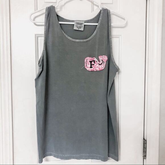 COMFORT COLORS • Whale Monogram ‘F’ Tank Top - Picture 1 of 5